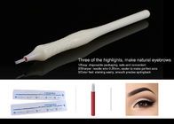 10G永久的な構造は21の刃の針のペンの使い捨て可能な眉毛の陰影のペンのあたりで用具を使います